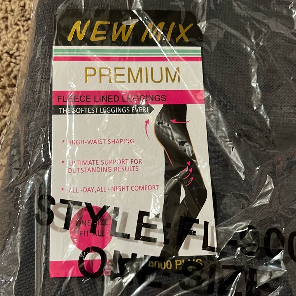 Fleece lined plus size leggings
